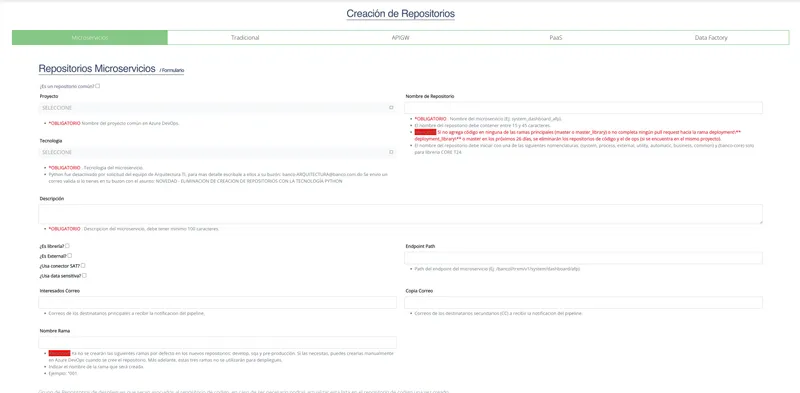 Portal DevOps Bancario — overview