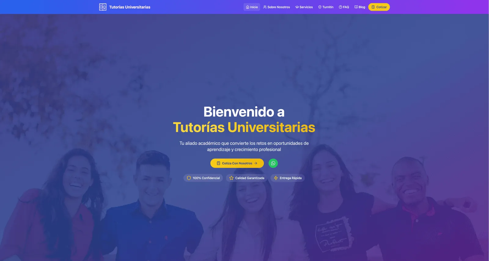 TutoriasUniversitarias — live production website