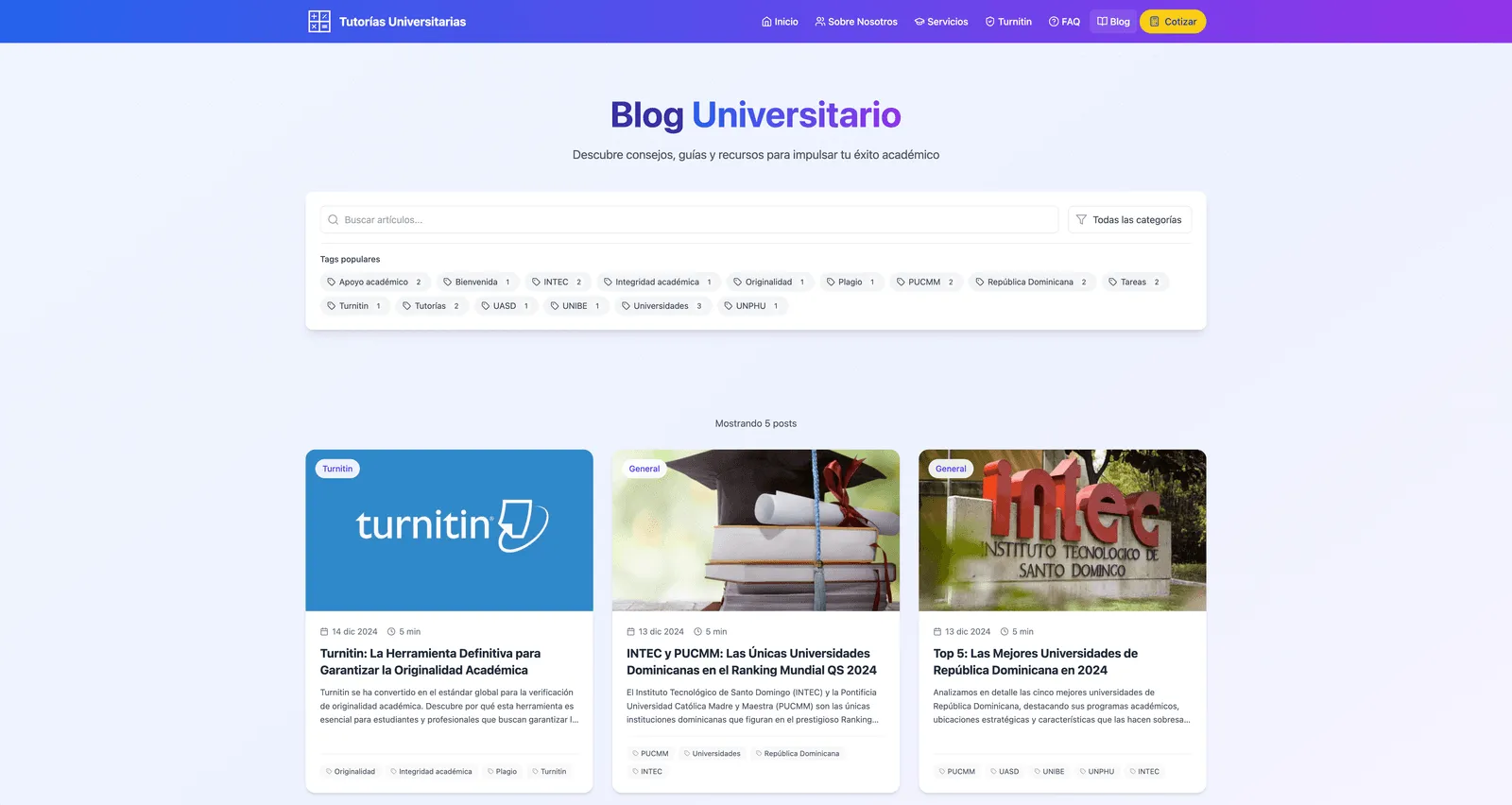 TutoriasUniversitarias — screen 1